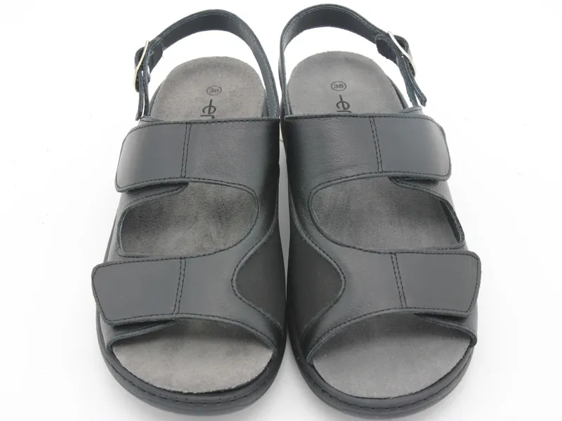 Embla Damsandal, elastisk insida, ergoflex, svart